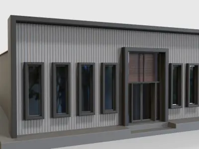 Low Poly Store-Warehouse  Low-poly 3D model