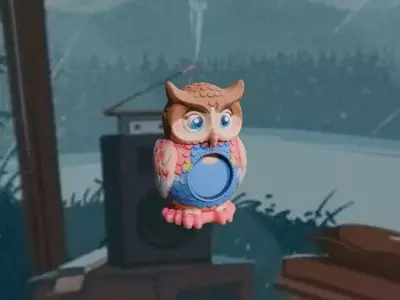 Hearthglow Owl Window Lamp 3D print model