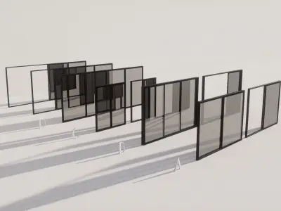 Sliding Metal Door - D 3D model