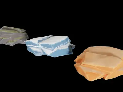 Stylized Rock Pack Low-poly 3D model