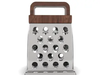 Grater wooden Low-poly 3D model