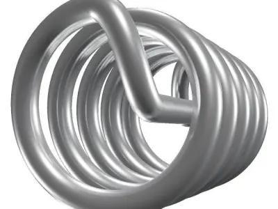 Steel Gyser Heating Coil 3D model