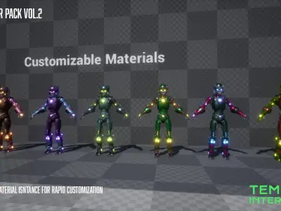 Mecha Mixer Pack Vol 2 Low-poly 3D model