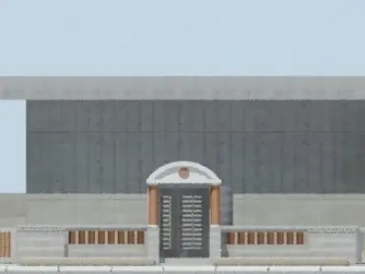 mainentrance-gate front door of building 3D model