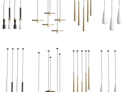 Fulcrum different pendant lights 3D model
