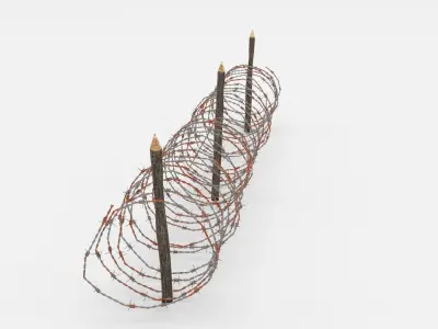 Barb Wire Obstacle 3D model
