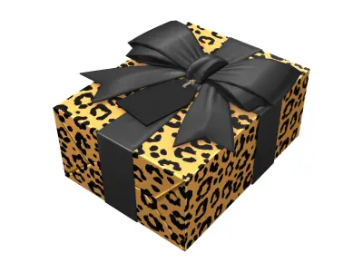 Big Ribbon Gift Boxes Low-poly 3D model