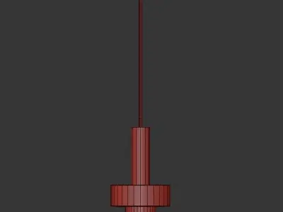 Ambra pendant light with marble 3D model