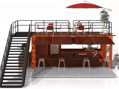 Container Coffee Shop 3D model