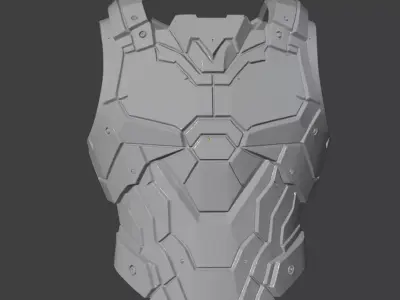 MALE KNIGHTMARE COCKPIT ARMOR 3D print model