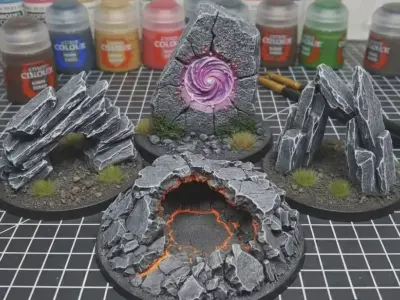 Arcan Ruins Scenery Set - pre-supported 3D print model