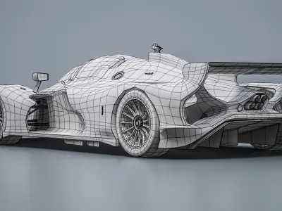  Generic Carbon Hypercar Prototype for Endurance Racing 