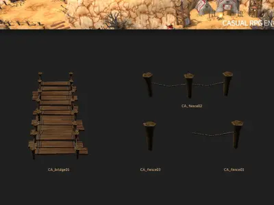 Casual RPG Environment 06 Low-poly 3D model