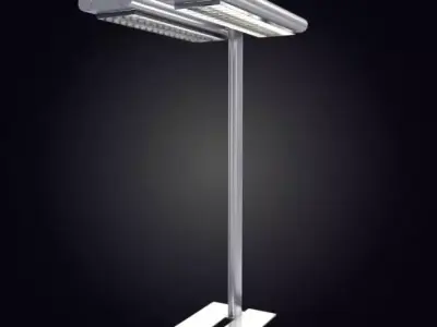 Twin Light Lamp Post 3D model