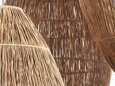 Lamp wicker n35a 3D model