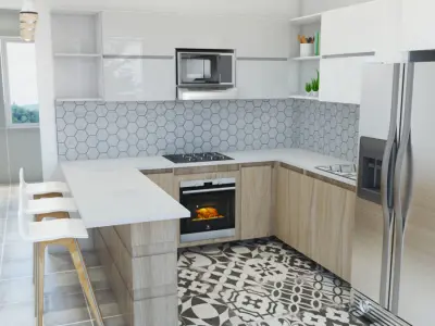 Modern Kitchen Design 3D model