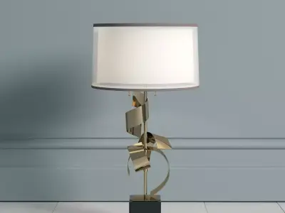 John Richard Brass Curls Lamp 3D model