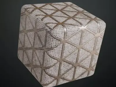 Silver Sci-fi Floor PBR Seamless Texture