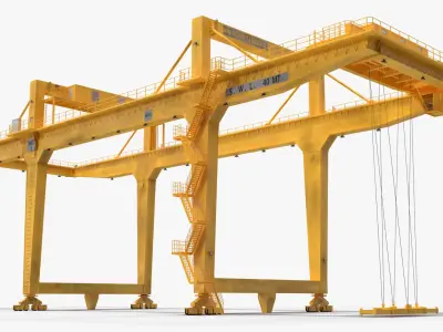  Rail Mounted Gantry Crane Rigged for Maya 