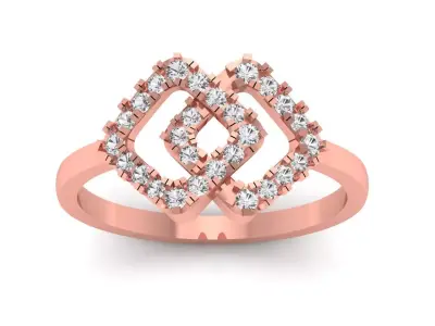 Solitaire Wedding Engagement Women Rings Fashion Bnad 3D print model