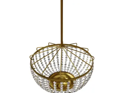 Elegant Chandelier 3D Model 3D model