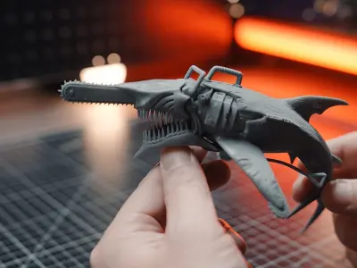 chainsaw shark 3D print model