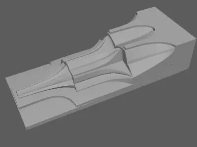 pilaster train track 3D model