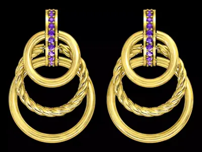 Luxe Orbit Earrings  3D print model