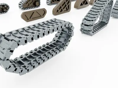 Tank tracks 3D model