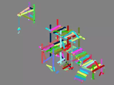 Underground Palace - Scaffolding 01 3D model