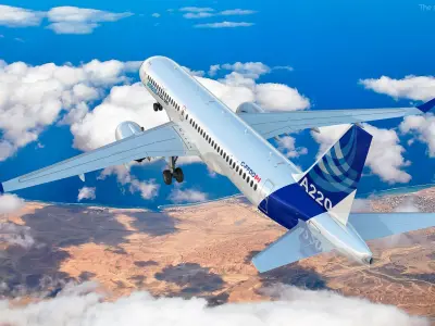  Airbus A220-100 Detailed Cabin and Cockpit 