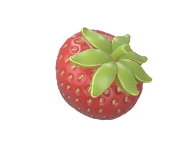 Strawberry v1 002 Low-poly 3D model