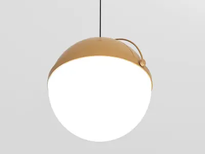 Brass Sphere Lamp Pendant Light 3D model