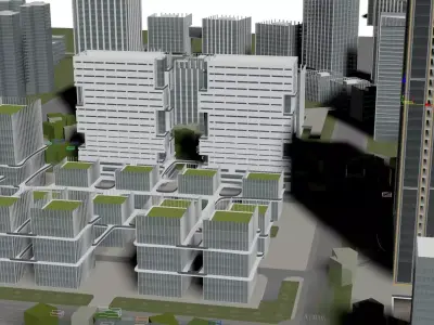 Iconic Parametric Skyscraper with Sculpted Atrium Void 3D model