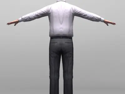 Man in suit - in suit Low-poly 3D model