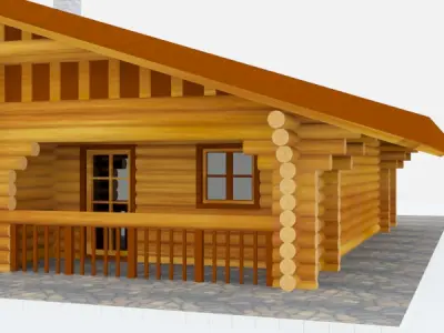 Log Cabin 3D model