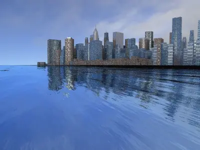 New york city Low-poly 3D model