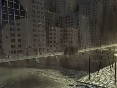 destroyed city-realistic 3D model