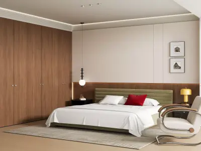 Modern Bedroom 3D Model 3D model