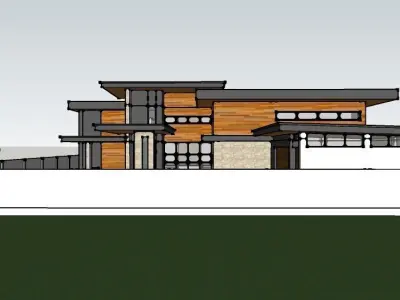 MID-CENTURY MODERN-CONTEMPORARY HOUSE 3D model