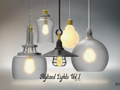 Stylized Lights Vol 1 3D model