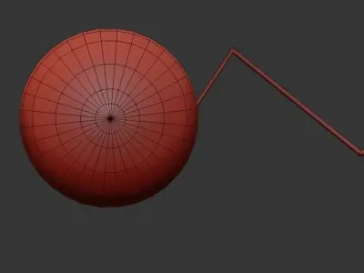 ed030 table lamp with base and gold bulb 3D model