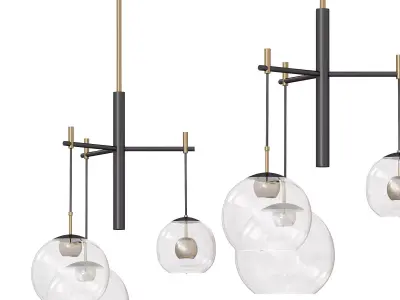 Nucleus Multi Light Pendant By ET2 3D model