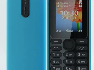  Nokia 108 dual sim Blue 3D model