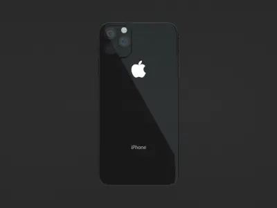  C4D modeling rendering iPhone XI Max will be like this 3D model