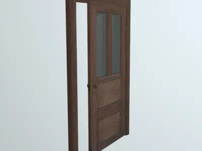 Old Door  Low-poly 3D model