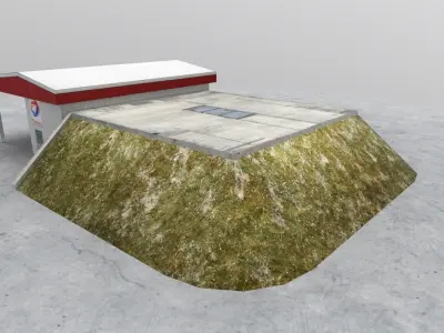 LKKV Fuel Station Low-poly 3D model