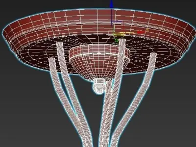 freya four light fixtures with shades 3D model