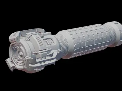 Lightsaber Low-poly 3D model