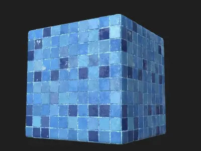 Swimming Pool Floor Mosaic PBR Texture